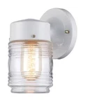 Hampton Bay 7.2 In. 1-LIGHT White Jelly Jar Outdoor Wall Lantern Sconce. Fixed Price $19.99.