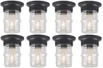Westinghouse 66919 Matte Black Single Jelly Jar Flush Mount Light Fixture - 8 Pk. Fixed Price $139.78.