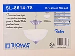 Thomas SL-8614-78, 2-LIGHT Chain Hung Or Semi-flush, Brushed Nickel Finish. Fixed Price $45.00.
