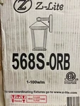 Z-lite 568S-ORB 1 Light Outdoor Wall Sconce, Oil Rubbed Bronze. Fixed Price $73.99.