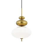 One Light Pendant-aged Brass Finish Pendants 735-BEL-3371002 Bailey Street. Fixed Price $392.00.