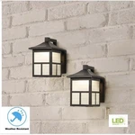 New Hampton Bay Exterior Led Porch Wall Black Lanterns - Frosted Glass (2 Pack). Fixed Price $55.00.