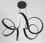 Open Box - Artika Swirl Ribbon 24 In. Led Pendant Matte Black 3000K 1800 Lumens. Fixed Price $100.00.