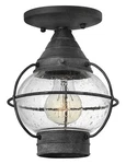 Hinkley Lighting 2203 Cape Cod 7"W Semi-flush Outdoor Ceiling Aged Zinc. Fixed Price $229.00.