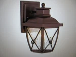 Home Decorators Springbrook 9.75 In. Aged Copper Patina 1-LIGHT Outdoor Sconce. Fixed Price $33.96.