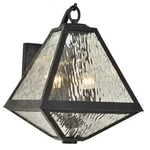 Crystorama Glacier 2-LIGHT 17" Outdoor Wall In Black Charcoal. Fixed Price $398.00.