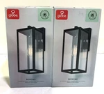 Lot Of 2 Globe Electric Bowery 1-LIGHT Brushed Dark Bronze Outdoor Wall Lantern. Fixed Price $49.99.