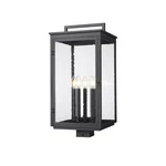 Z-lite Hartwell 5LT Outdoor Post Mount/square, Black/clear Seedy 5019PHXLS-BK. Fixed Price $578.00.