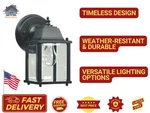 Quorum 780-15 Fort Worth 1-LIGHT Outdoor Wall Lantern Black Traditional. Fixed Price $19.99.