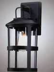 Hukoro 14.58 In. 1-LIGHT Matte Black Hardwired Outdoor Wall Lantern Sconce. Fixed Price $25.46.
