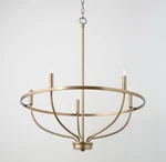 Capital Lighting 428551AD Greyson 5-LIGHT Chandelier 29"W Taper Candle Brass. Fixed Price $233.75.