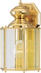 6685300 One-light Exterior Wall Lantern, Polished Brass Finish Solid. Fixed Price $93.99.