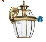 Sea Gull Lighting 8038-02 Polished Brass Wall Lantern. Fixed Price $79.99.