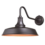 Vaxcel Dorado Outdoor 15' Wall Light, Dark Bronze, Inner Gold - T0369. Fixed Price $149.99.