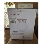 Sunset Lighting F2203-10 Flush Mount Ceiling Fixture Polished Brass White Globe. Fixed Price $25.00.