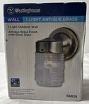 Westinghouse Exterior Wall Lantern Antique Brass Finish Clear Glass 66839 New. Fixed Price $18.00.