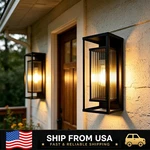 Letry Rectangle Metal Waterproof Outdoor Wall Light E26 Retro Sconce Pack. Fixed Price $74.43.