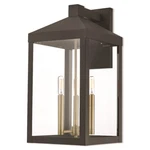 Livex Nyack 3 Light Outdoor Wall Lantern In Bronze, 10.5"W 21.75"H 20585-07. Fixed Price $649.96.