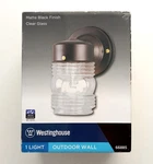 Westinghouse Jelly Jar Outdoor Wall Light Matte Black 66885. Fixed Price $11.00.