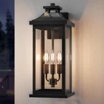 Venzblomia 20 Large Dusk To Dawn Exterior Wall Fixture 3-LIGHT Black. Fixed Price $158.59.
