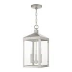 Livex Nyack Light Outdoor Pendant Lantern, Brushed Nickel/clear 20593-91. Fixed Price $499.96.