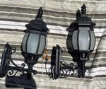 2 Outdoor Porch Lantern Exterior Waterproof Garage Sconce Light Fixtures Black. Fixed Price $25.00.