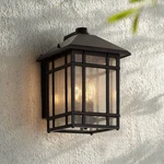 Sierra Craftsman Mission Outdoor Wall Light Fixture Rubbed Bronze 15" Exterior. Fixed Price $199.99.