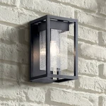 Kichler Mercer 12" High Black Silver Outdoor Wall Light. Fixed Price $199.99.