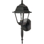 Nuvo Lighting Briton 18" Wall Lantern, Textured Black, Frost 60-3455. Fixed Price $53.99.