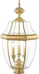 Livex 2354-02 Light Outdoor Post Lantern, Polished Brass. Fixed Price $399.96.