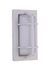 Textured White One Light Outdoor Bulkhead From The Rectangular. Fixed Price $117.00.