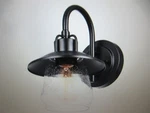 Globe Electric 1-LIGHT Outdoor Wall Sconce, Matte Black 7 In. Seeded Glass Shade. Fixed Price $44.60.
