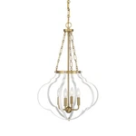 Savoy House 7-4866-4 Mercer Light 20"W Taper Candle Style White / Warm Brass. Fixed Price $388.80.