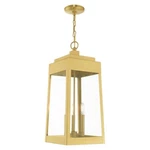 Livex Oslo 3 Light Outdoor Pendant Lantern, Satin Brass 20860-12. Fixed Price $919.96.