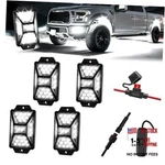 4 Pods Pure White Led Rock Lights Kit With Switch Wiring HARNESS,6500K. Fixed Price $44.22.