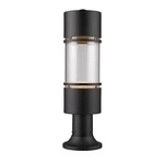 Z-lite Luminata Outdr Post Mt, 6X6.25X21.625, Blk, Clr 553PHB-553PM-BK-LED. Fixed Price $334.90.