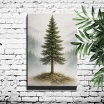 Rustic Christmas Fresh Cut Evergreen Trees Wood Framed Canvas Wall Art. Fixed Price $23.94.