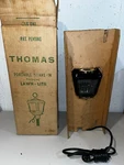 Vintage 50'S Retro Pole Post Lamp Black Plug Light Thomas Lawn Lite Nos Box. Fixed Price $89.98.