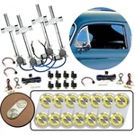 4 Door Flat Glass Power Window Kit Silver Billet Aluminum Switches Yellow Light. Fixed Price $1399.95.