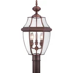 Quoizel NY9043 Copper Newbury 3-LIGHT 23"H Post Lantern With Clear Glass. Fixed Price $223.99.