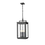 Z-lite Hartwell 4 Light Outdoor Chain Mount Ceiling Fixture Sand Black Color. Fixed Price $430.10.