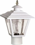 Nuvo SF77/899 Coach Post Lantern With Acrylic Panels, White. Fixed Price $49.99.