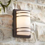 Habitat Modern Outdoor Wall Light Fixture Rubbed Bronze 11" For Exterior Barn. Fixed Price $84.99.