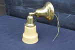 Great Antique Brass Wall Sconce Light Fixture Victorian Glass Shade Caesar Crown. Fixed Price $175.00.