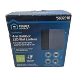 Marwick 4" Matte Black Hardwired Led Outdoor Wall Light Effects Project Source. Fixed Price $11.89.