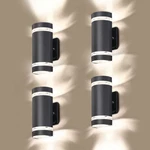 Led 4 Pack Semi Cylinder Up And Down Lights Outdoor Wall Light,body Aluminum. Fixed Price $110.29.