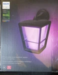 Philips Hue Econic Smart Outdoor White & Color Wall Lantern Down - Black/ New. Fixed Price $124.99.