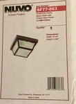 Nuvo Lighting SF77-863 Small Poly Frame Black Finish With Frosted Glass Panels. Fixed Price $25.00.