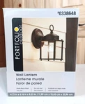 Portfolio Matte Black Outdoor Wall Lantern Square Glass 0338648 *open Box. Fixed Price $28.50.