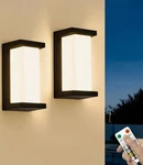 Zoopeen Outdoor Wall Lamp Remote Control Modern Lighting 2 Pack Black Z-3CCTRCWL. Fixed Price $45.00.